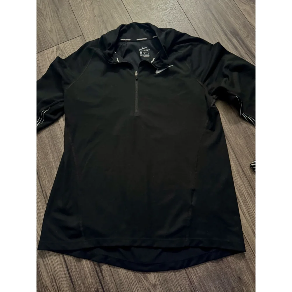 Nike Brand New Flash Element Black and White Dri Fit Size Small QuarterZip $75 - Picture 1 of 13
